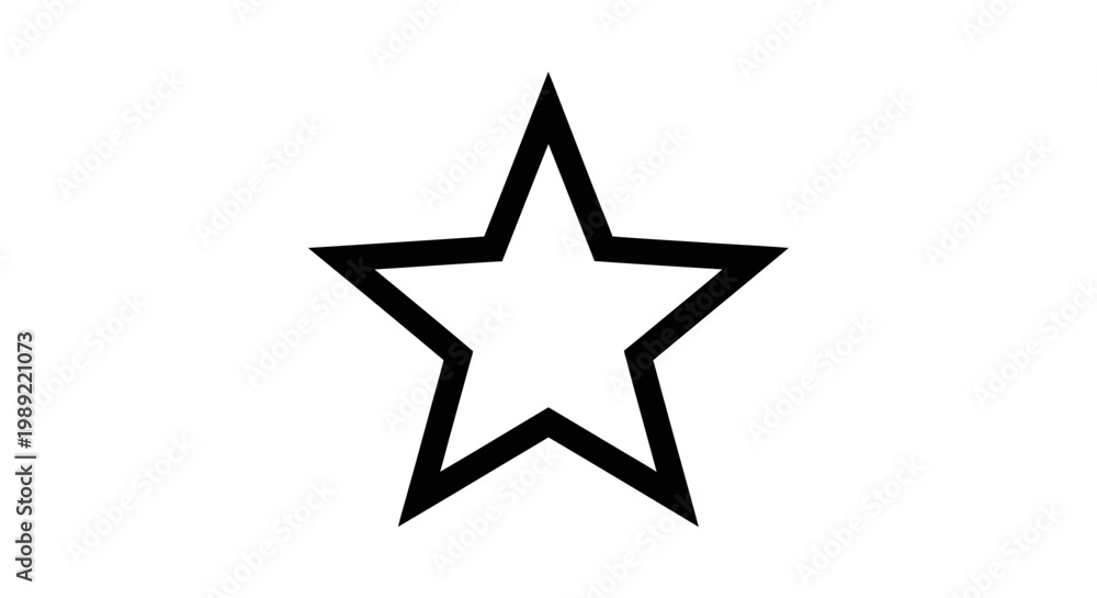 Fototapeta premium A simple black star shape icon.
