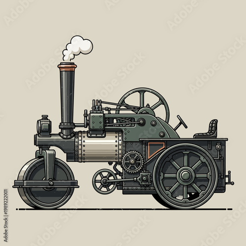 Vintage Steam Roller Machine