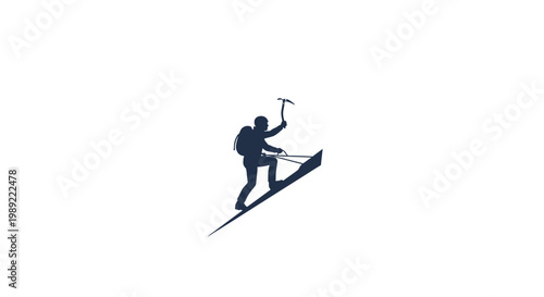 Man skiing down snowy slope.