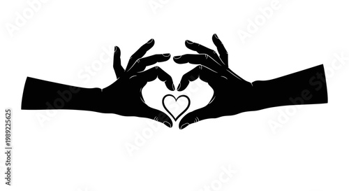 Hands forming a heart shape.