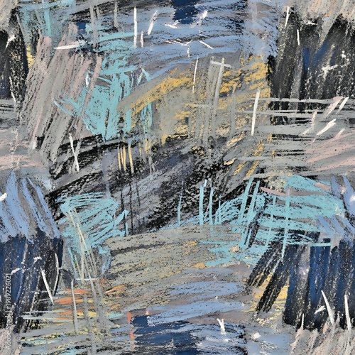 Abstract Artistic Expression with Brush Strokes and Vibrant Colors