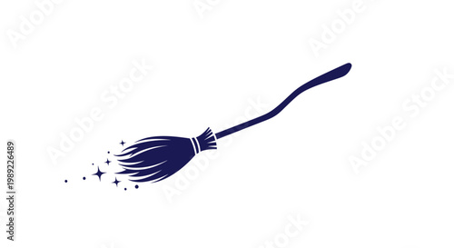 Magical Flying Broomstick with Sparkles