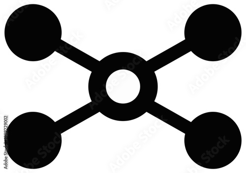 Abstract white circles on black background a minimalist geometric design