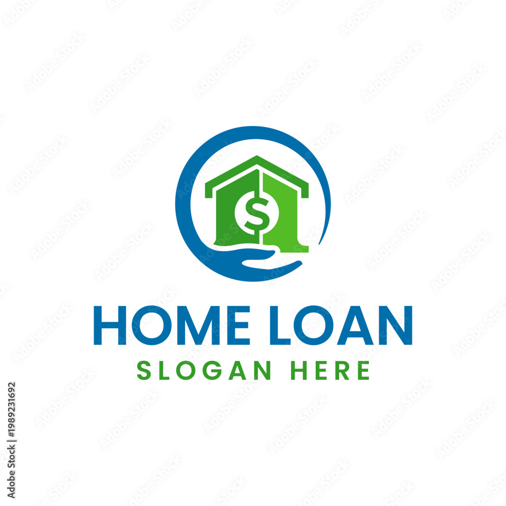 Fototapeta premium home loan logo design vector illustration