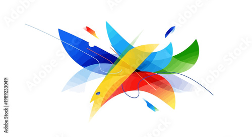 colorful abstract shapes design