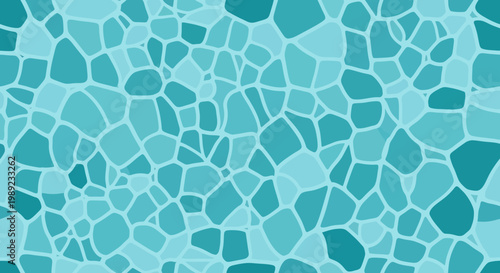 Seamless Blue Water Surface Texture with Caustic Light Patterns