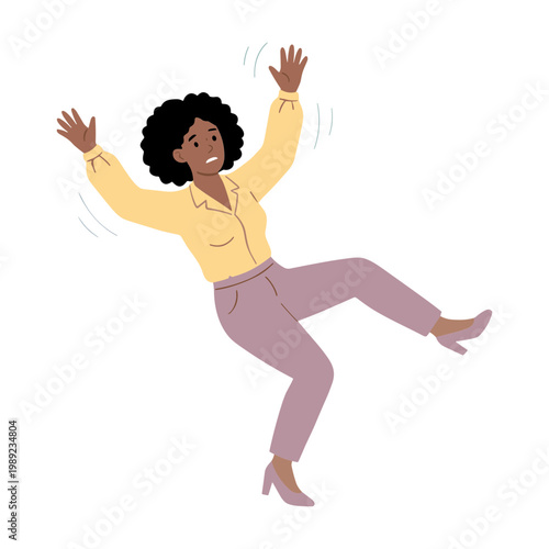 Woman dancing energetically with arms raised in joyful celebration outdoors