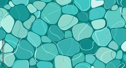 teal stones background, smooth pebbles texture