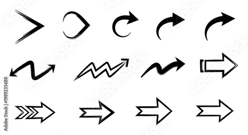 Collection of various arrow icons.