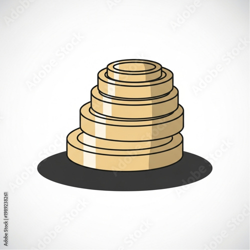 Stack of Gold Coins Illustration.