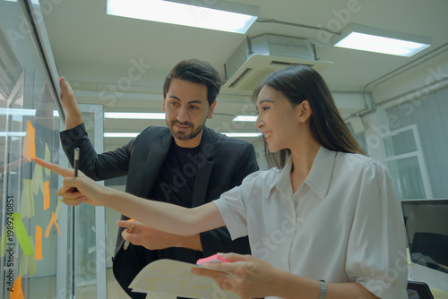 Business people and colleagues are working in the office.