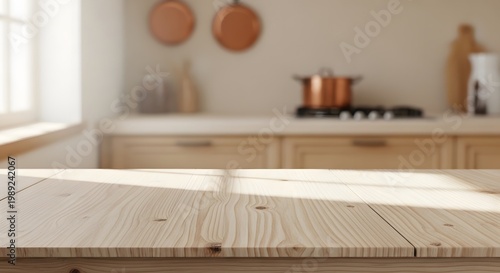 Warm and inviting kitchen scene a rustic countertop with decorative elements and soft lighting