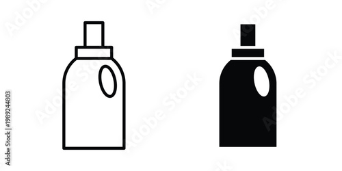 liquid detergent icon set, isolated on white background flat vectors
