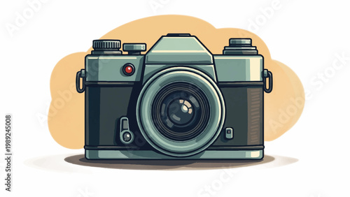 Camera, photography equipment, vector illustration, digital camera, photography tools