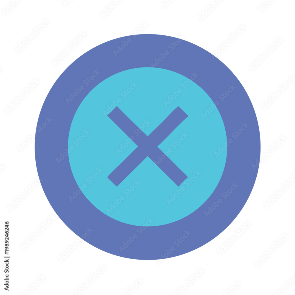Obraz premium Aqua cross within purple circle on a black background digital illustration