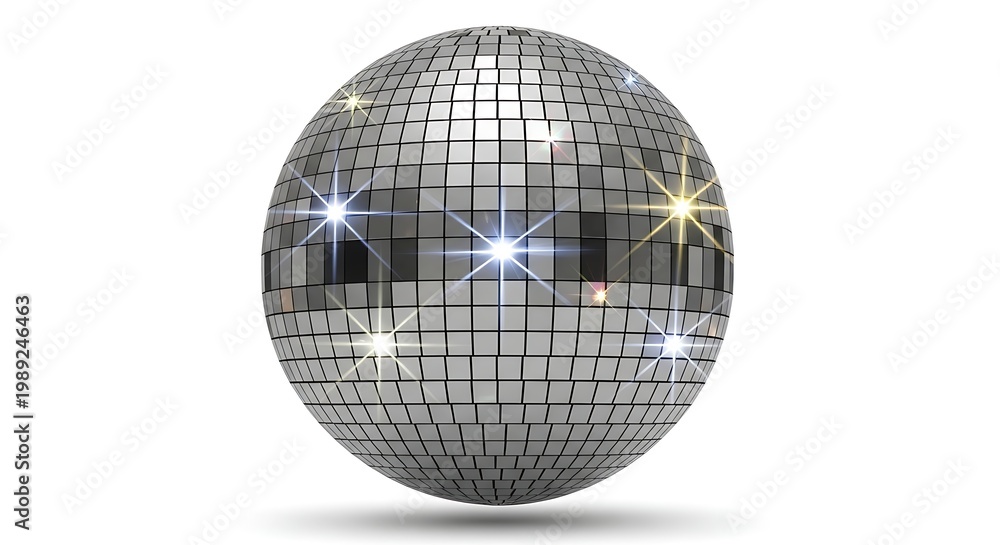 Fototapeta premium Disco ball isolated on white