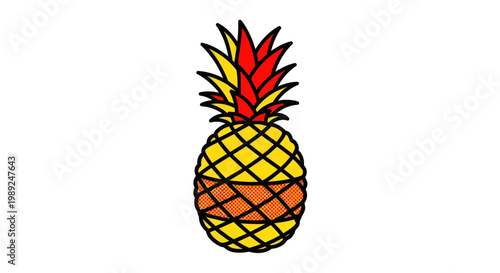 Vibrant Pineapple Illustration
