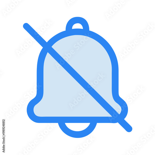 Notification bell icon with a slash, indicating notifications are turned off