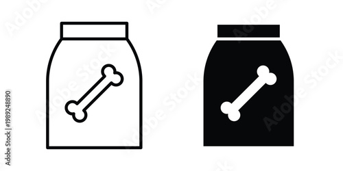 Pet food set, isolated on white background flat vectorsage icon set, isolated on white background flat vectors