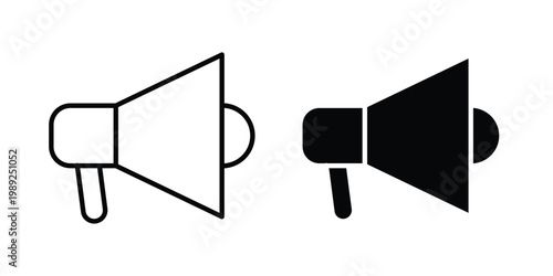 Promote icon set, isolated on white background flat vectors