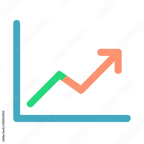 Stylized line graph showing positive growth, financial trend, upward direction on black background
