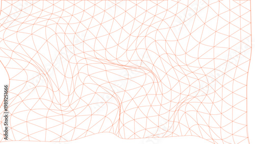Intricate network of interconnected lines forming a dynamic abstract geometric mesh with subtle organic undulations, ideal for modern technology backgrounds and creative visualizations