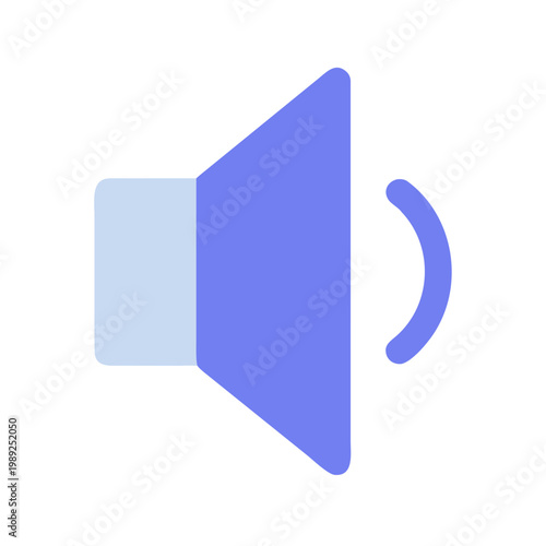 Vector image of a speaker icon in shades of blue against black