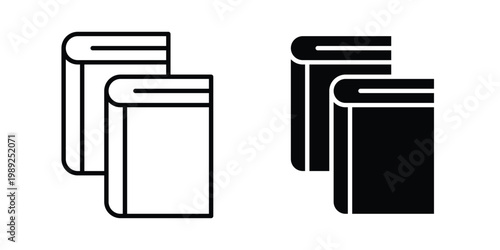 Reference data icon set, isolated on white background flat vectors