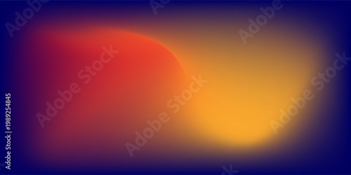 Dark blue sky yellow orange abstract background for desktop design. Blurred color gradient, ombre, blur. Unfocused, colorful, multicolor, mix, rainbow, bright, fun pattern. Rough, grainy banner