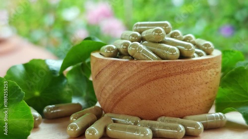Herbal medicine capsule pill with Gotu Kola leaf