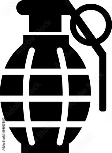 Grenade bomb weapon icon set in black flat and line style vector illustration, explosive military hand grenade symbol pack minimal outline design