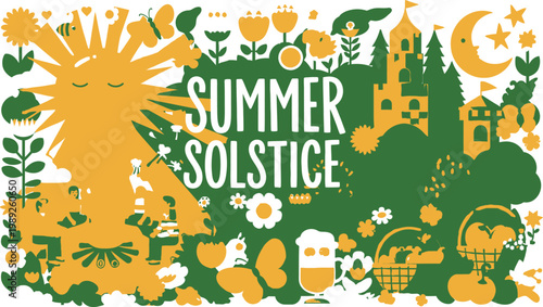 Summer solstice illustration a vibrant celebration of the longest day