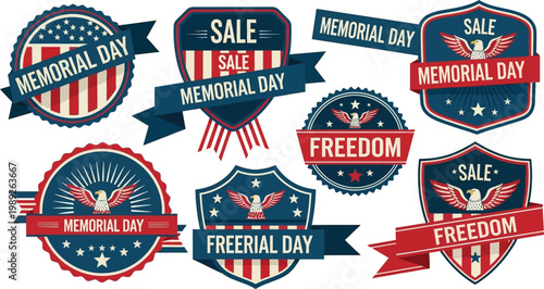 Memorial day sales patriotic badges honoring heroes with discounts freedom