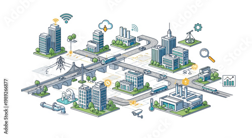 Smart City Network: Futuristic Urban Technology, Connectivity, and Infrastructure