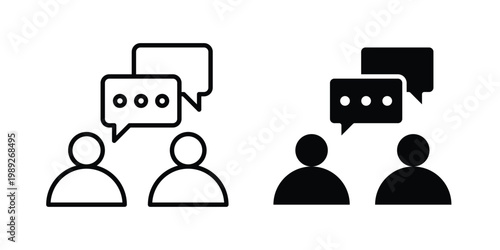 Consultant icon set, isolated on white background flat vectors