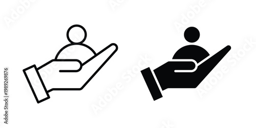 Customer retention icon set, isolated on white background flat vectors