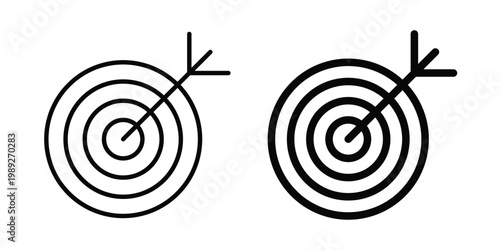 Darts icon set, isolated on white background flat vectors