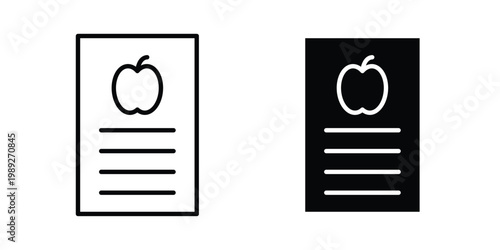 Diet plan icon set, isolated on white background flat vectors