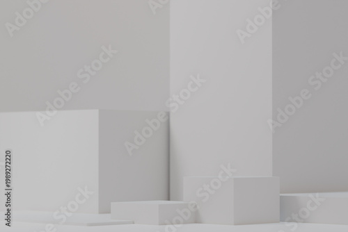 Minimal Dark Product Display Podium Stage Empty Space Luxury Technology Background 3D Render