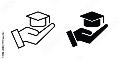 Education insurance icon set, isolated on white background flat vectors