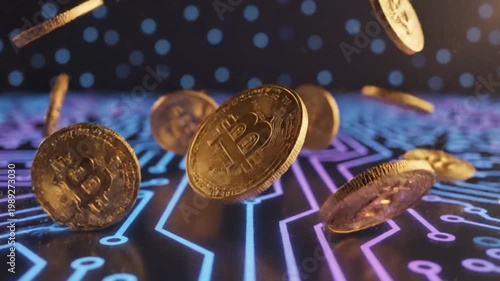 Crypto Digital Flow Background Cinematic
