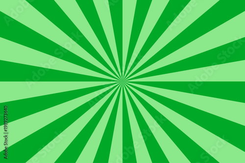 Green sunburst background with expanding radial rays