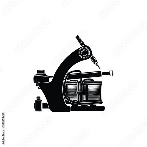 Tattoo machine silhouette bundle professional coil gun artistic tool.