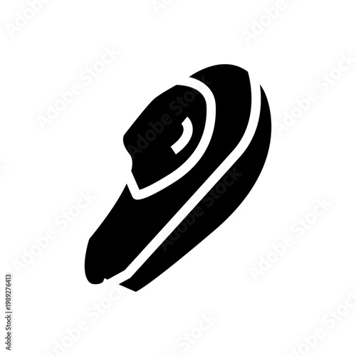 black avocado fruit glyph solid style illustration vector
