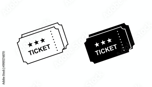 Ticket vector icon.