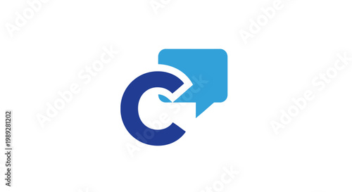 A blue and light blue logo.