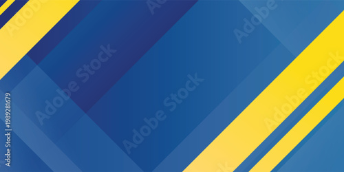 Latar belakang spanduk biru abstrak dengan garis emas dan desain pola elemen konsep panah. Gaya latar belakang keren. Vektor Eps10