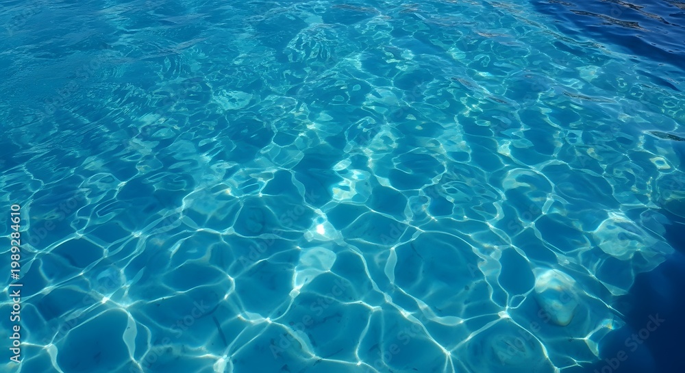 Fototapeta premium Clear blue swimming pool water surface.