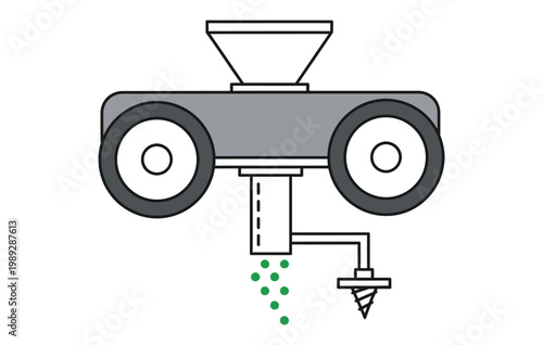 Simple line drawing of a robotic vacuum cleaner with dust collection featuring a silhouette style