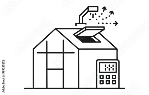 Black and white line drawing of a ballot box with a ballot being deposited representing voting and elections
